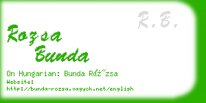 rozsa bunda business card